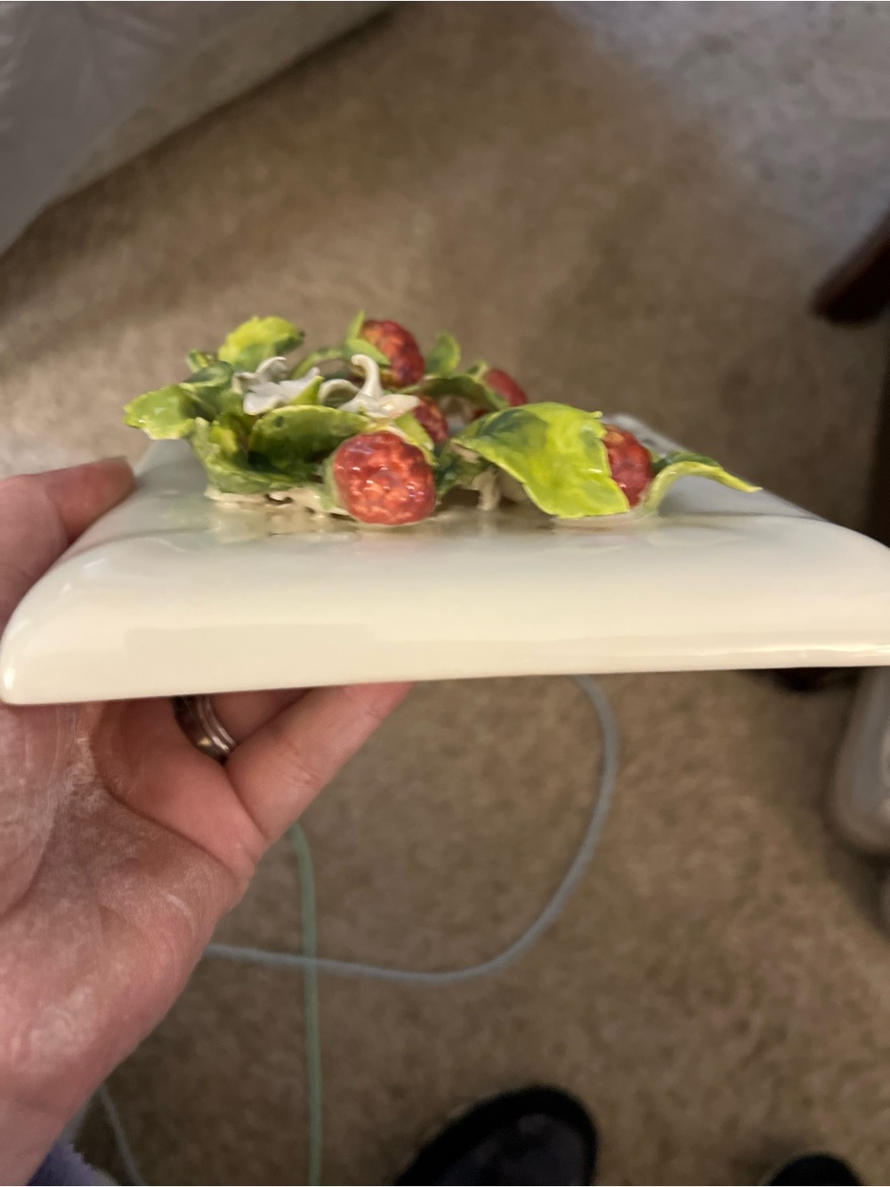 Eva Gordon Signed 3D Ceramic Fruit Wall Tile - Picture 4 of 6